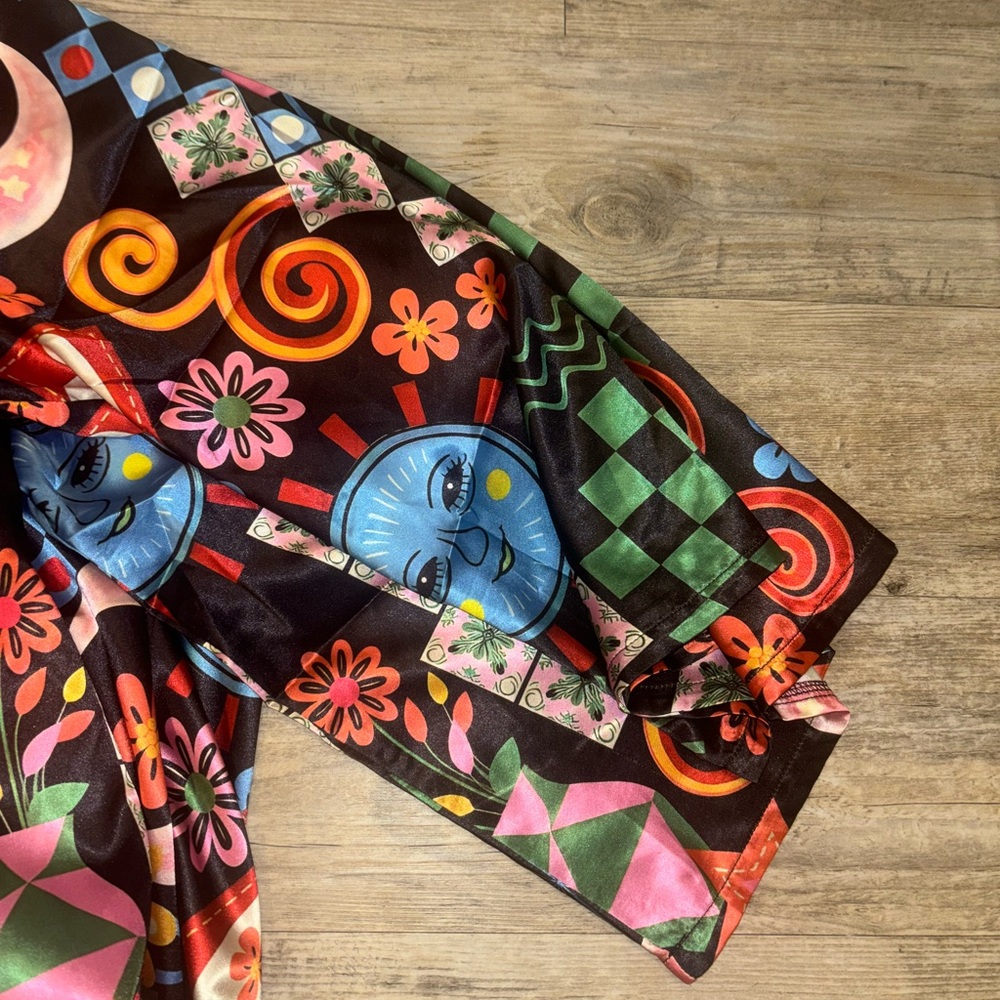 Colorful Patterned Women's Robe - Picture 5 of 6